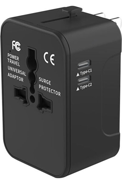 Techsuit Μονή πρίζα με 2 USB-C