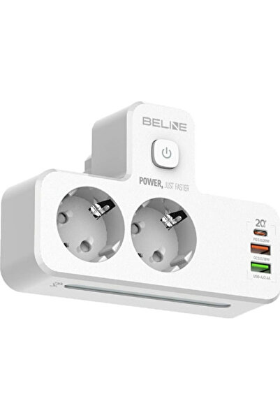 Beline Πολύπριζο 2 Υποδοχών με 2 USB-A και USB-C Κωδικός: BLNPH01