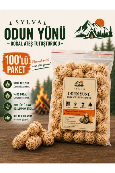 sylvaoutdoor SYLVA Odun Yünü, Ateş Tutuşturucu 100'lü Paket