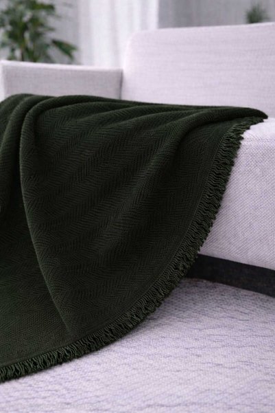 diabella Tasseled Multi-Purpose Cover Dark Green