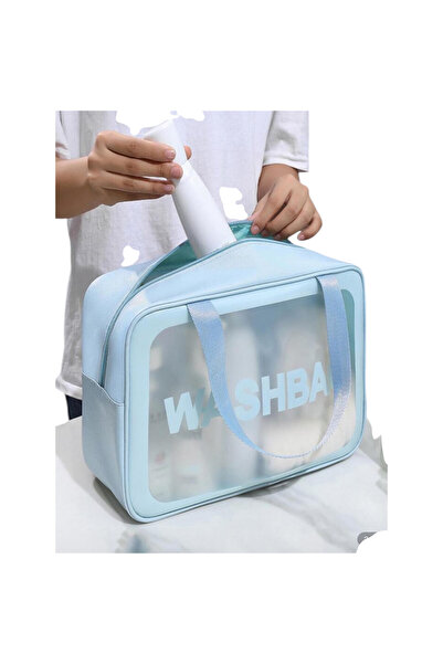 OEM Geanta cosmetice transparenta, din Pvc, inaltime 22 cm, latime 12 cm, lun...