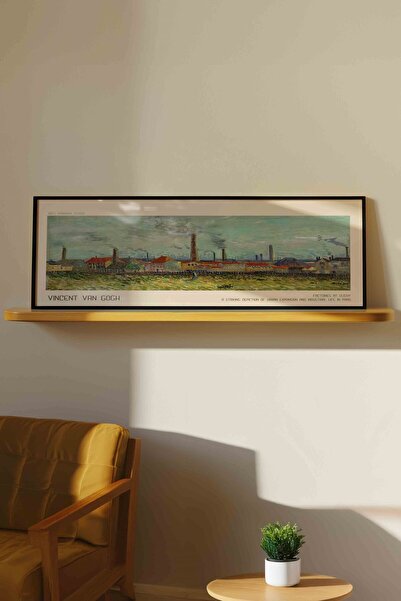 Buka Shops Vincent van Gogh Clichy Fabrikaları Panoramik Çerçeveli Tablo