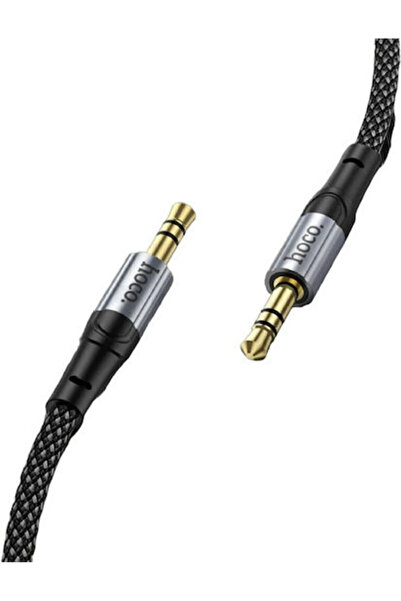 hoco. Hoco Καλώδιο Ήχου 3.5mm Αρσενικό σε 3.5mm Αρσενικό, Μαύρο, 1μ, με Επιχρ...