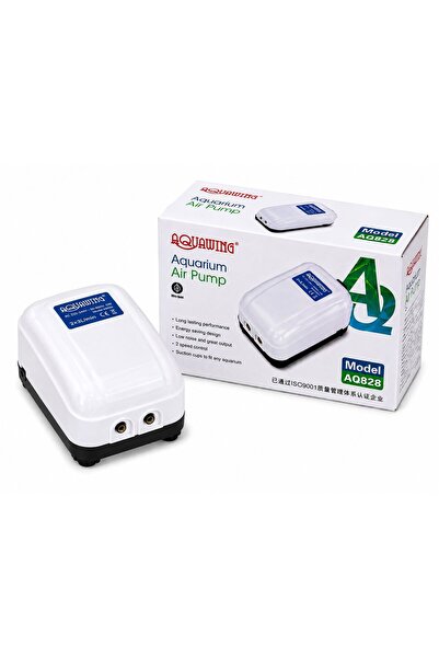 Aquawing AQ828 Akvaryum Hava Motoru Çift Çıkışlı 2X3L/Dk 5W Ayarlanabilir Hav...