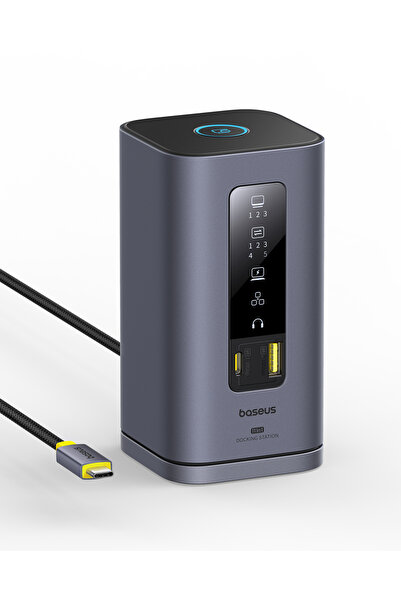 Baseus Spacemate Serisi 11'i 1 arada Dock Station 3 Monitör, 2 x HDMI 1 x DP ...
