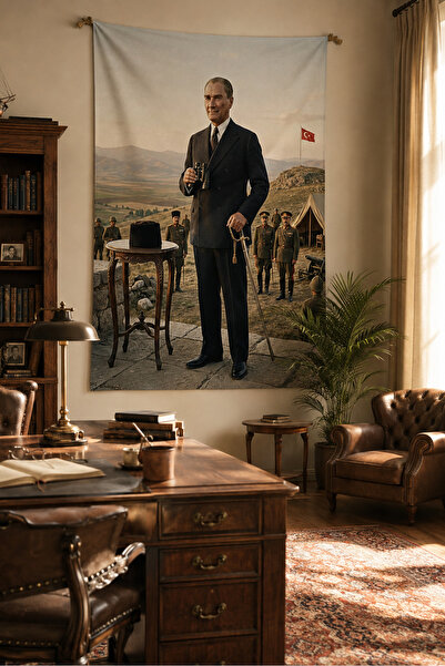 Vagonik Banner decorativ de perete Ataturk din țesătură groasă