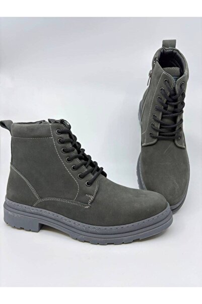 Papuccu Men's Leather Boots Smoked Nubuck