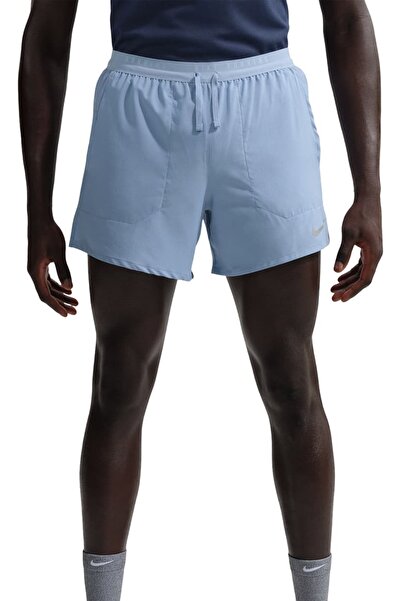 Nike Dri-Fit Stride 5in Erkek Mavi Koşu Şort