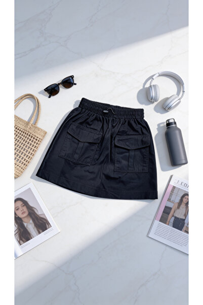 GRİİ WEAR Cargo Skirt with Elasticated Pocket Detail