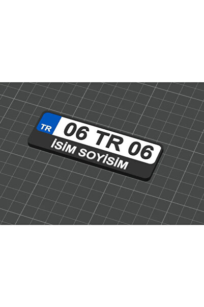3DBASKILAR Plaka Anahtarlık- Kişiye ve Plakaya Özel Anahtarlık