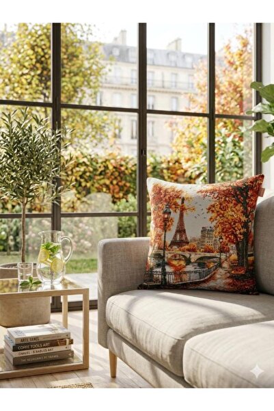 Believe Tapiserie decorativă țesută jacquard EYFELDE SONBAHAR, 45*45