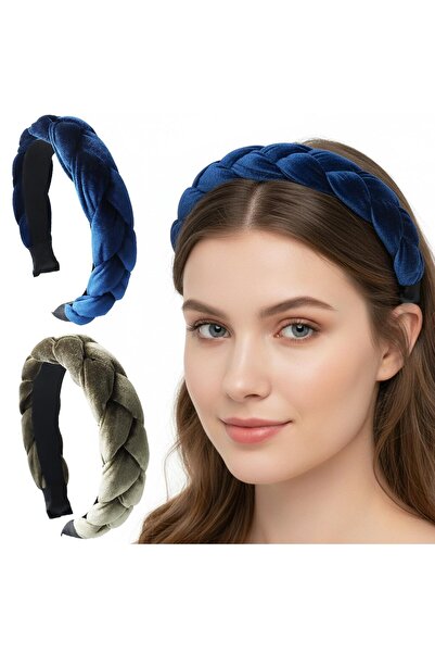 OEM Women's Headband Set Braided Wide 2pc – Velvet One Size