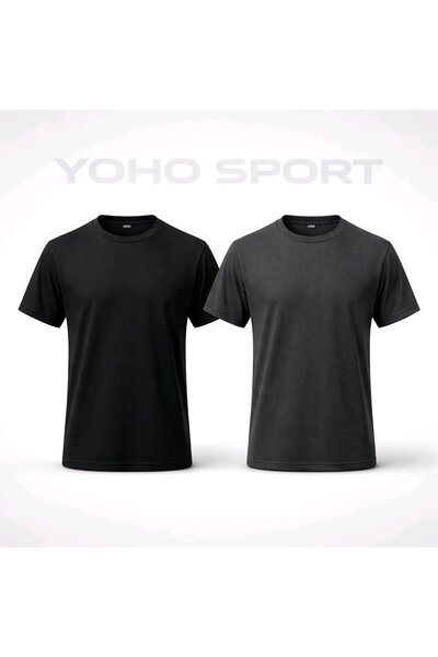 YOHO SPORT Unisex osnovni kroj, 100% pamuk, mekana tekstura, ANTRACIT-CRNA ma...