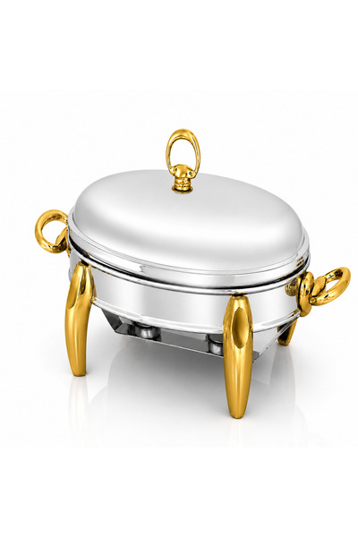 GÜREN 101000182 Oval Serving Set with Wax Heater 3 Lt