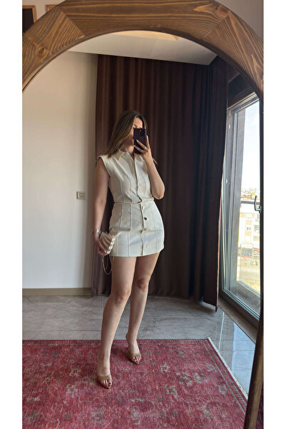 Liliera Yelek Etek Mono Set