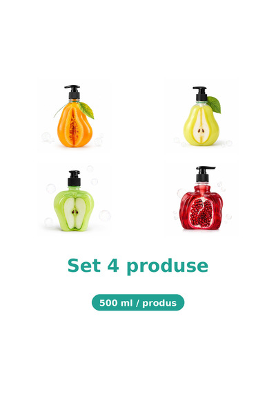Tasty Set 4 Produse Tasty, Mix Pepene Galben, Pere, Mar Extract, Rodie