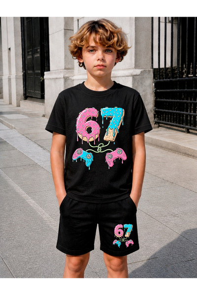 STİL-X Six Seven Printed Boys' Shorts Set, 67 Designs