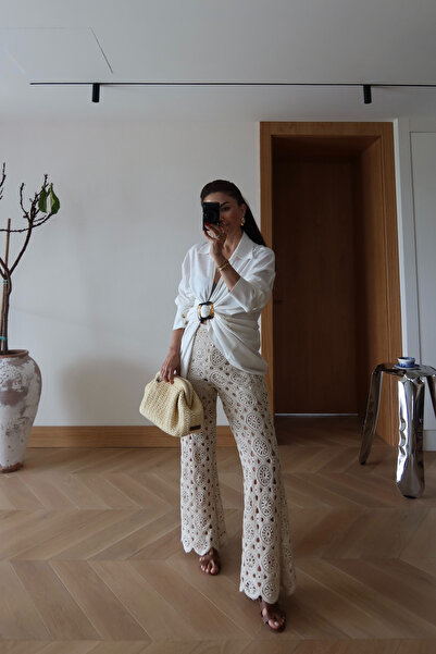 Özge Özgenç Openwork Trousers