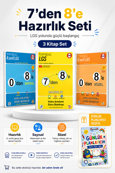 Tonguç Yayınları Tonguç 7'den 8'e Geçenler İçin Hazırlık Seti