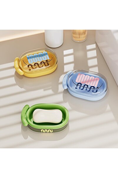 Arabest Soap Case Set,Sealed,Leakproof,Self-Draining,with Lid,Portable,Green,...