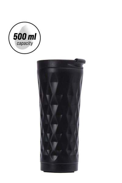 Arabest Portable Double-Layer Insulated Thermos,Outdoor Flask Bottle,Black,20...