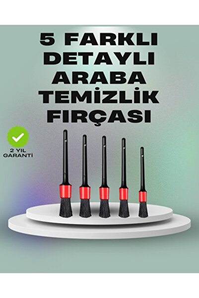 ARMÜZ 5-Piece Car Cleaning Brush Set - Multi-Purpose Brushes for Detailed Cle...
