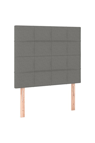 vidaxl Tăblie de pat gri închis 80x5x118/128 cm, material textil