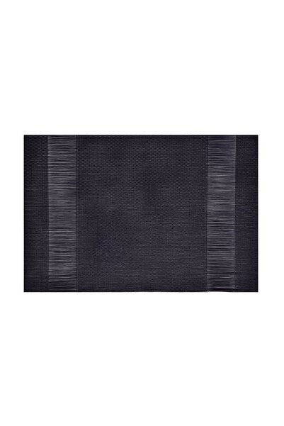 OEM Suport Pentru Farfurii, Negru, Model Geometric, Piele artificială, 45x30cm