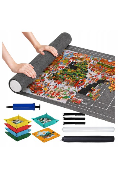 Ayawaska Covoras de depozitare puzzle cu husa si pompa, Placa portabila din p...