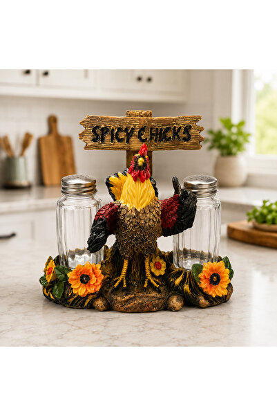 hediyeconcepti Decorative Figured Salt and Pepper Shaker Set – Polyester Spic...