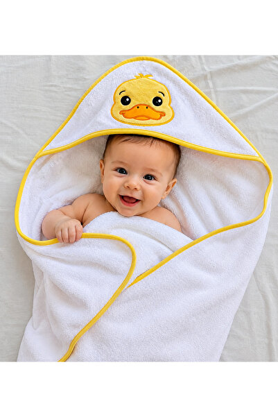 Nilyso Home 100% Cotton Baby Bath Swaddle Towel 80X80 cm – Soft, Absorbent, U...