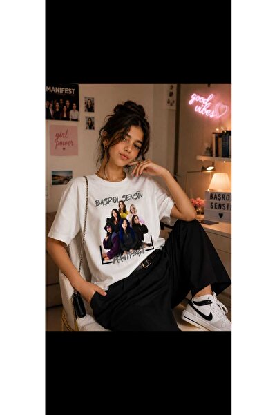 MASİON VESSAİRE Manifest Baskılı Çocuk Yazlık T-shirt Pamuklu