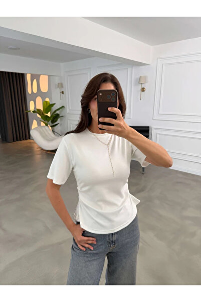 Liya Yanları Büzgülü Tshirt