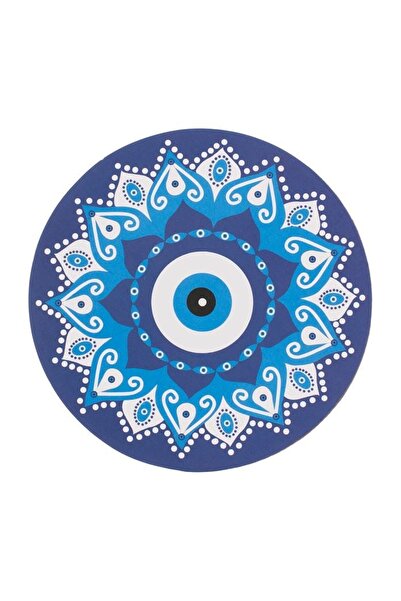 OEM Suport Pentru Pahare, Multicolor, Model Ochi, Lemn, Ø11cm