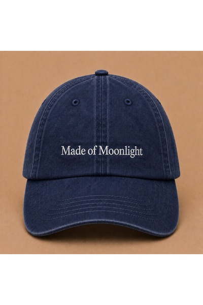 WeavedCo Made of Moonlight Embroidered Vintage Washed Cap Hat