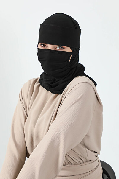 HIJAB VIP Korean Style and Mask and Forehead Line - Black