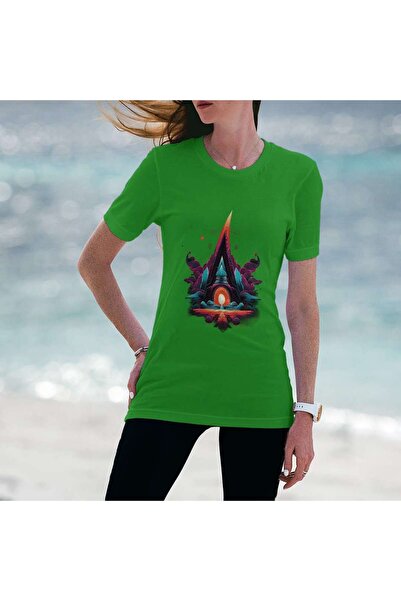 iLovePrints Abstract Cosmic Pyramid Tshirt