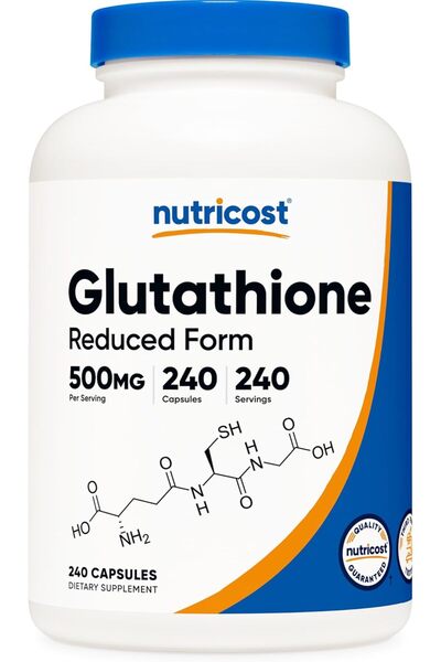 Nutricost كبسولات الجلوتاثيون 500 ملغ، 240 كبسولة - خالية من الغلوتين، خالية ...