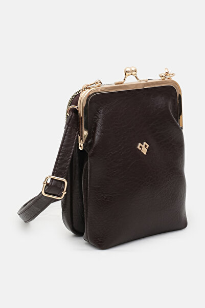 Les Crioch Geantă de umăr și crossbody maro pentru femei, cu 3 compartimente ...