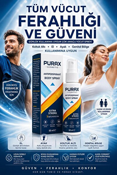 Purax Cosmetic Yoğun Terleme, Islaklık ve Ter Kokusuna Karşı Güçlü Koruma | G...