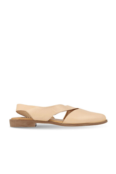 BUENO Pink Leather Women's Flat Sandals
