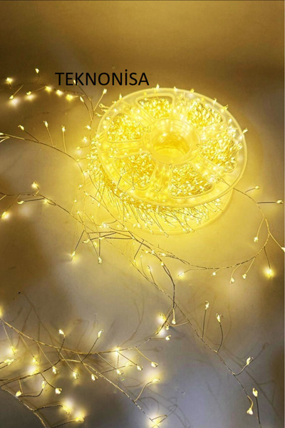 teknonisa 50 METRE DEKOR PERİ LED FİŞLİ Tel Işık Gün Işığı Kumandalı Fonksiyo...