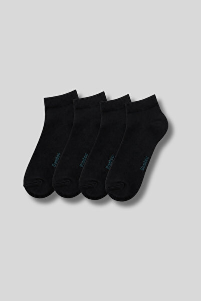 aw adawhite Women's 4-Pack Bamboo Booties Socks Multi-Colored