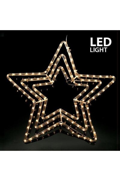 Generic Φωτοσωλήνας LED Αστέρι Τριπλό, 60x60 cm με 5 m φωτοσωλήνα, Εσωτερικού...