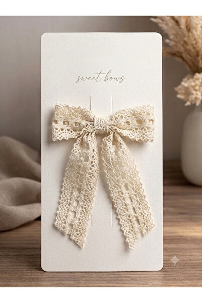 Laria Women's Lace Bowknot Hair Clip Bohemian Vintage Hair Accessory