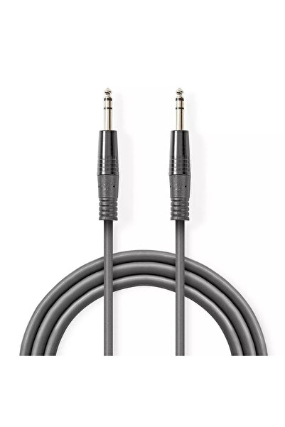 Nedis Cablu audio balansat Jack Stereo 6.35 mm tata - 6.35 mm tata 1.5m gri