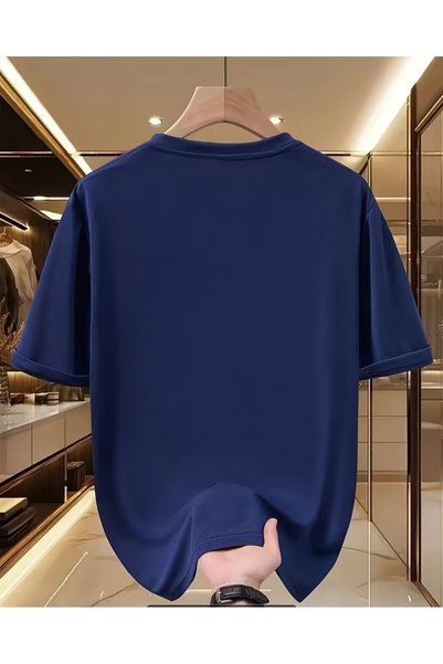 ORVIO Group Erkek Baskılı Tişört – Modern Grafik Desenli Bisiklet Yaka Günlük T-Shirt
