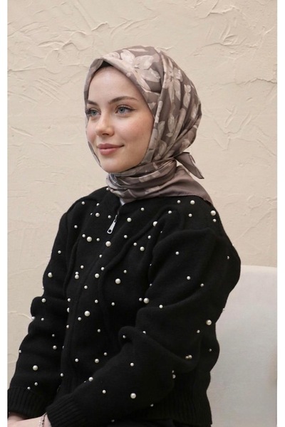 YILDIZ SCARFS وشاح قطني هندي بنمط الزنبق - مينك