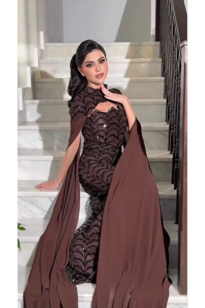 LATENA فستان دانتيل سهره تدخيله اكمام شيفون