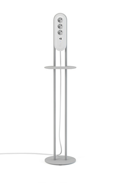 Bürotime Blue Standlı Priz, 1.5 Metre, Gri